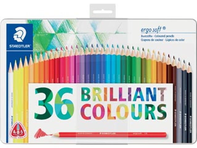 Pack de 36 Crayons de Couleur Aquarell ErgoSof