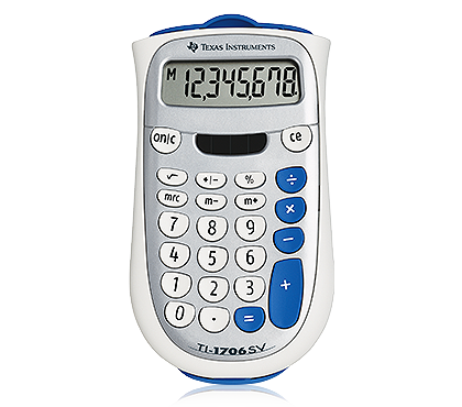 Calculatrice de poche TI-1706 SV - Blanc/Gris