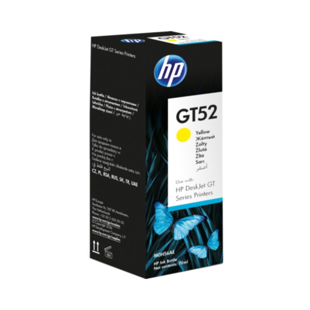 Bouteille d&rsquo;Encre HP GT52 – Jaune