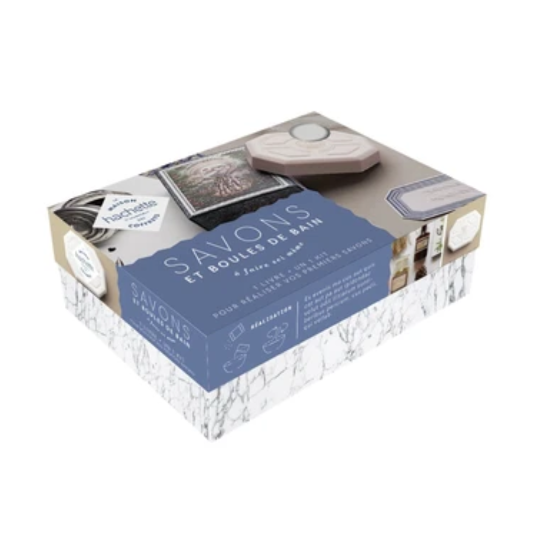 Coffret Savons et Boules de bains - Avec accessoires et 1 livre