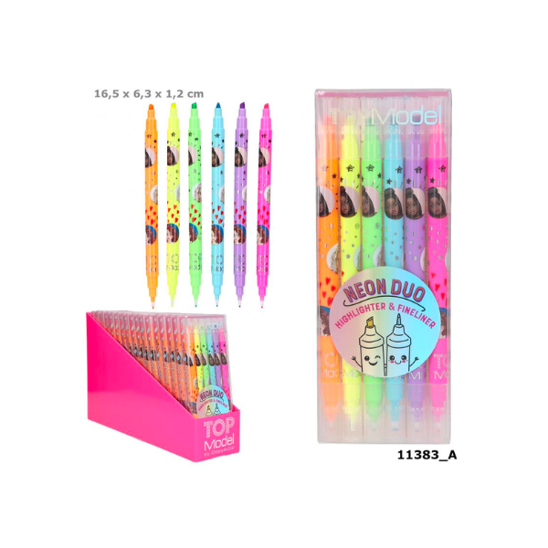 Pack de 6 feutres Double Highlighter & Fineliner