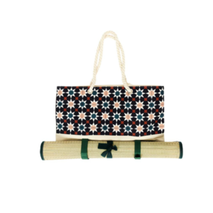Sac de plage avec natte