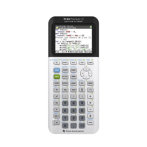 Calculatrice graphique Texas Instruments TI‑83 Premium CE Edition Python