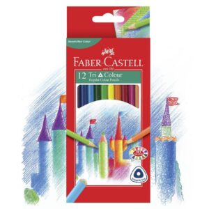 12 Crayons de couleur Tri Colour