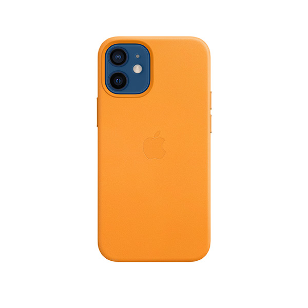 Coque en Cuir avec MagSafe pour iPhone 12 Mini -Pavot de Californie
