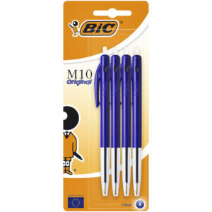 Pack de 4 Stylos Bille M10 - Bleu