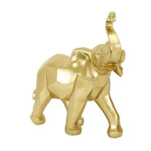 Eléphant En Polyrésine - Doré
