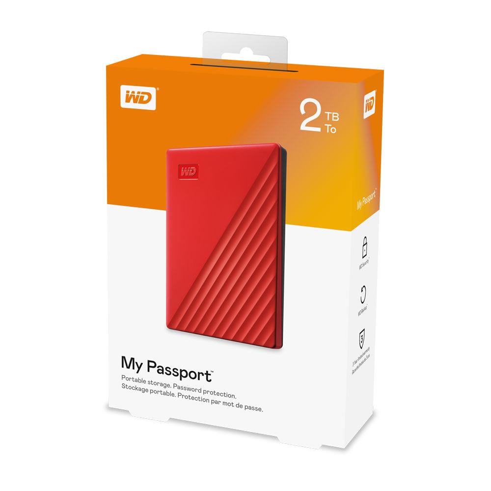 Disque Dur My Passport 2 To USB - Rouge