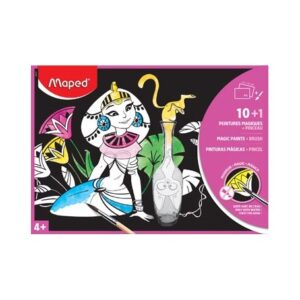 Coffret Coloration Peintures Magiques -10 Feuilles et un Pinceau