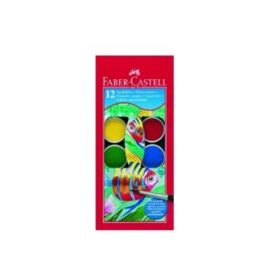 Pastilles de gouache - Faber Castel - 12 Couleurs 24 Mm