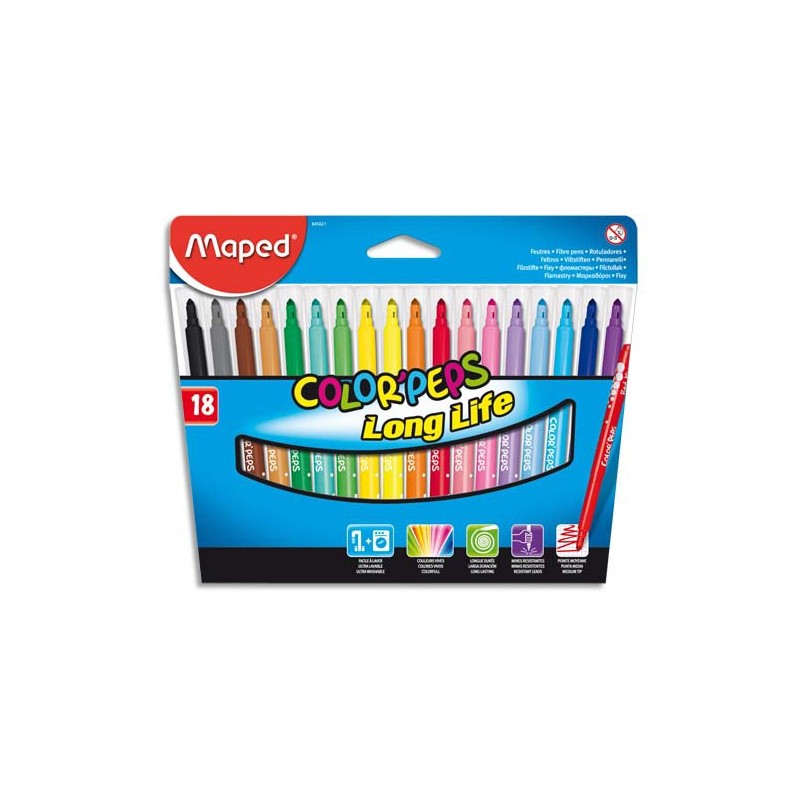 Pochette 18 feutres de coloriage COLOR'PEPS .