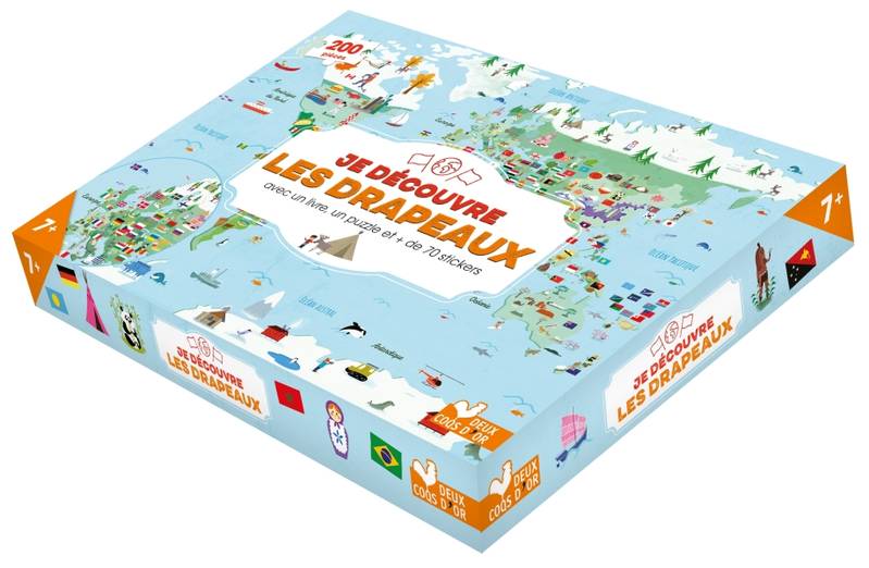 Je découvre les drapeaux - Coffret avec puzzle
