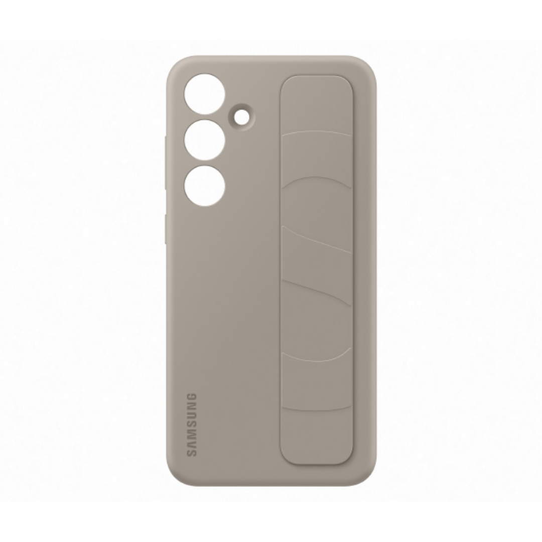 Coque en silicone avec lanière pour Samsung Galaxy S24+ - Taupe