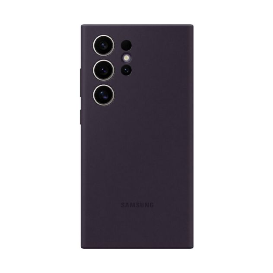 Coque en silicone pour Samsung Galaxy S24 Ultra - Violet foncé