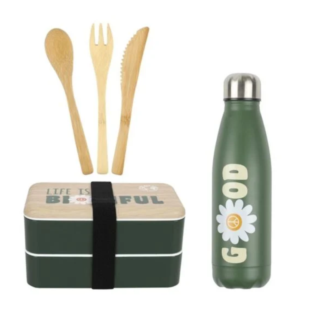 Lunch Box avec bouteille isotherme - 4 pièces