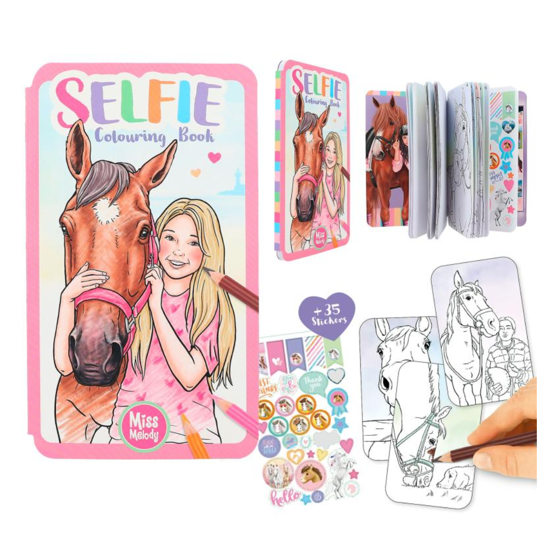 Livre de coloriage Miss Melody Selfie