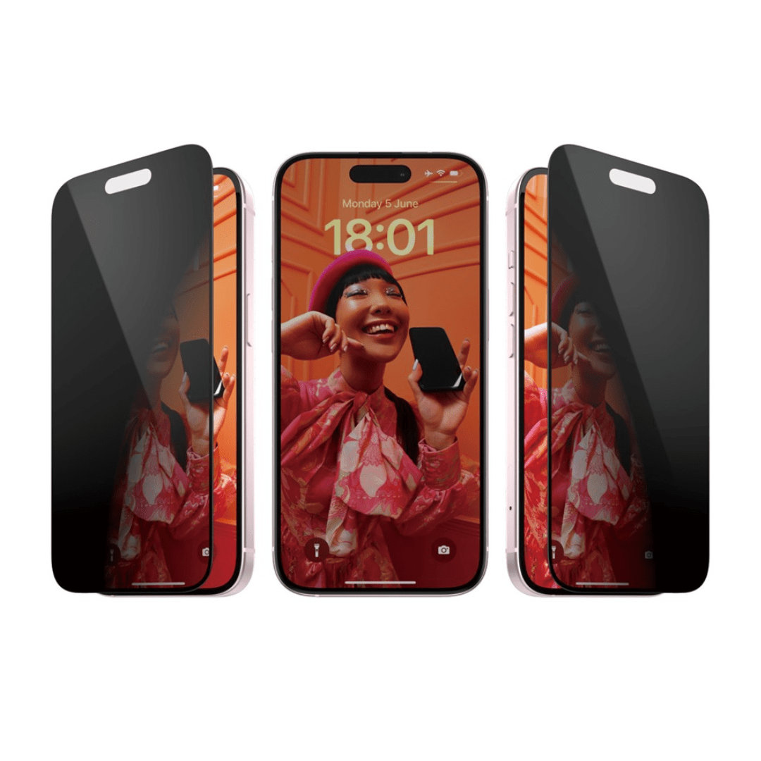 Protecteur d’écran ultra-large avec EasyAligner et filtre de confidentialité pour iPhone 15