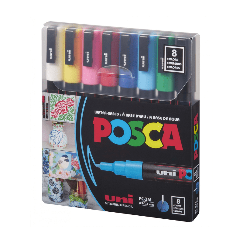 Set de marqueurs de peinture Acrylique PC-3M - 8 couleurs