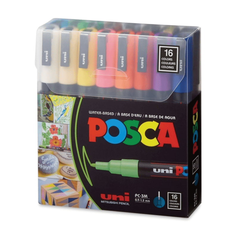 Set de marqueurs de peinture Acrylique PC-3M - 16 couleurs
