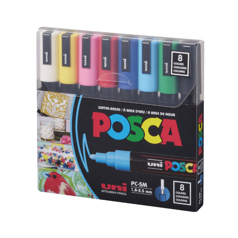 Set de marqueurs de peinture Acrylique PC-5M - 8 couleurs