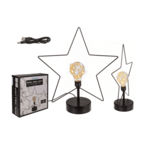 Lampe de table étoile avec 8 Led