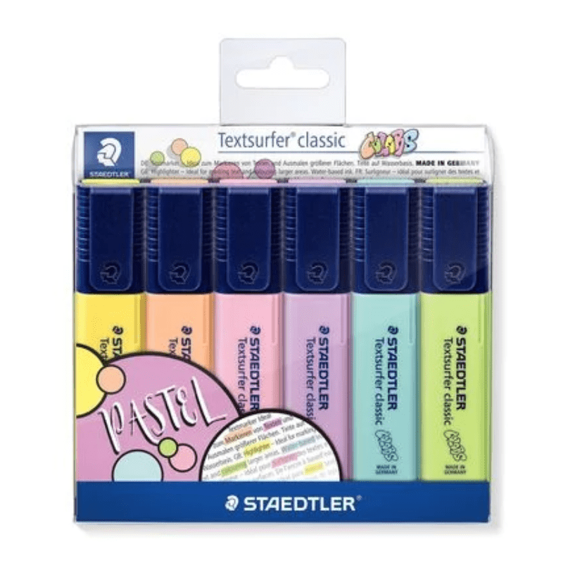Set de 6 surligneurs pastel Textsurfer Classic