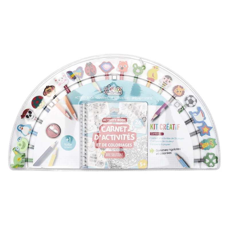 Carnet d'activités et de coloriage + 20 crayons
