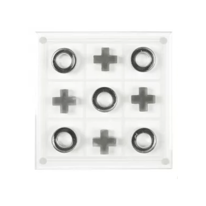 Jeu de morpions en verre