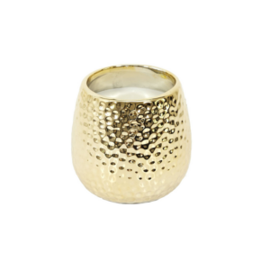 Bougie parfumée en céramique effet martelé 9 cm