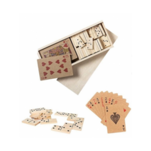 Jeu de 54 cartes kraft et 48 dominos