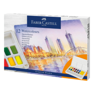Set de peinture aquarelle - 12 godets et accessoires