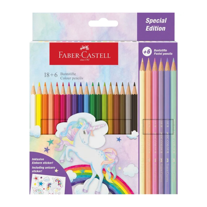 Set de 24 crayons de couleur Licorne