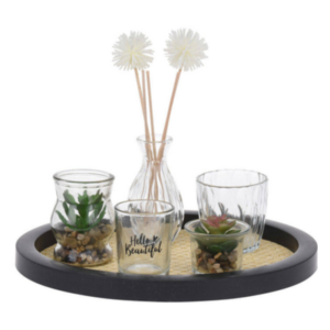 Plateau décoratif glamour avec accessoires