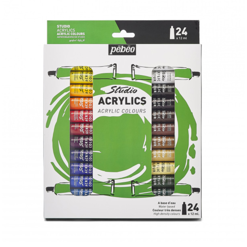 Set de 24 tubes de Peinture Acrylique 12ml
