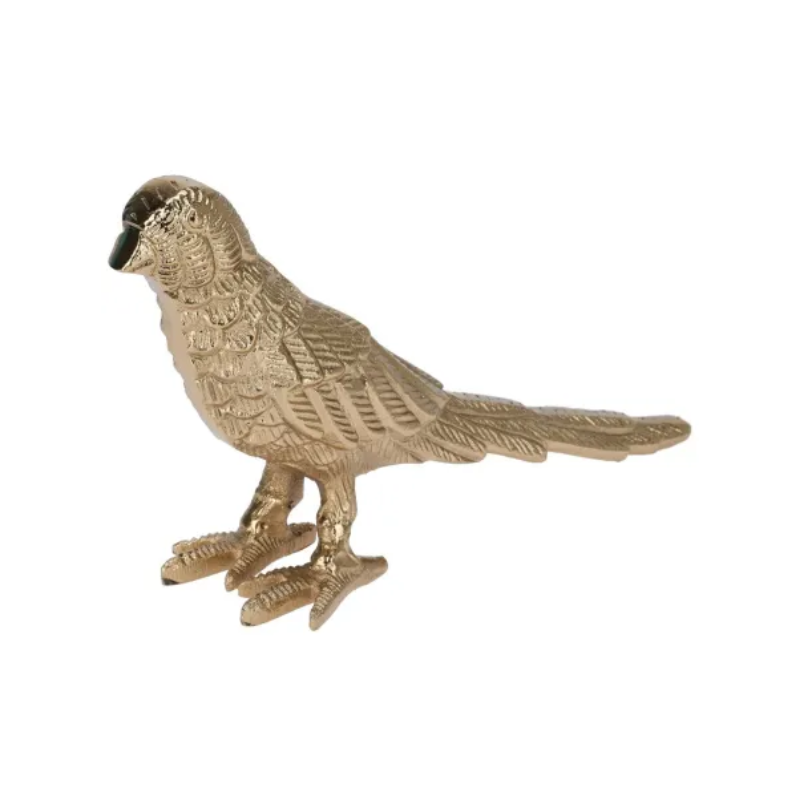 Figurine décorative oiseau doré
