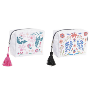 Trousse de maquillage fleurie
