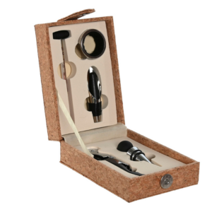 Coffret à vin en liège - 6 accessoires