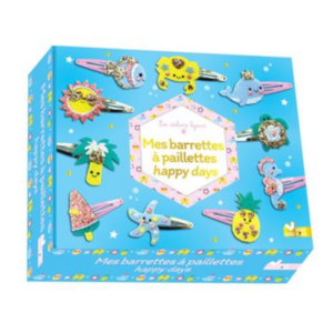 Mes barrettes à paillettes happy days - Coffret avec accessoires