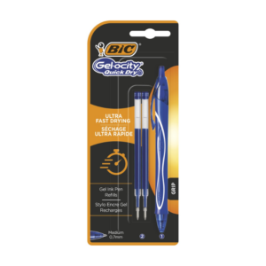 Pack de 1 stylo gel Gelocity Quick Dry + 2 recharges bleues