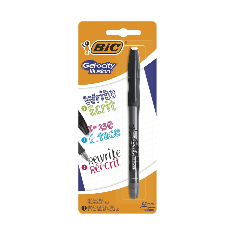 Stylo gel effaceur Gel-ocity Illusion - Noir