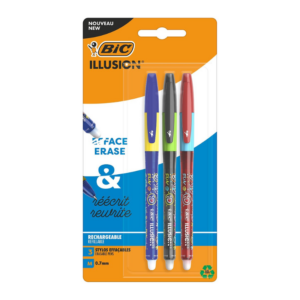 Pack de 3 Stylos Illusion à encre gel effaçable