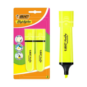 Pack de 2 Surligneurs Marking Flat - Jaune Fluo