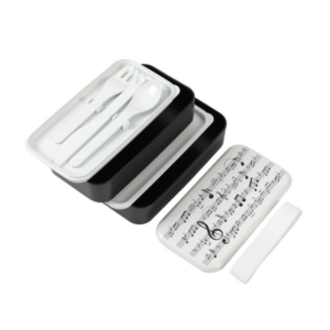 Boîte à lunch Music avec séparateur et couverts