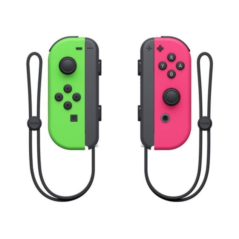 Paire de manettes Joy-Con pour Nintendo Switch - Vert Néon & Rose Néon