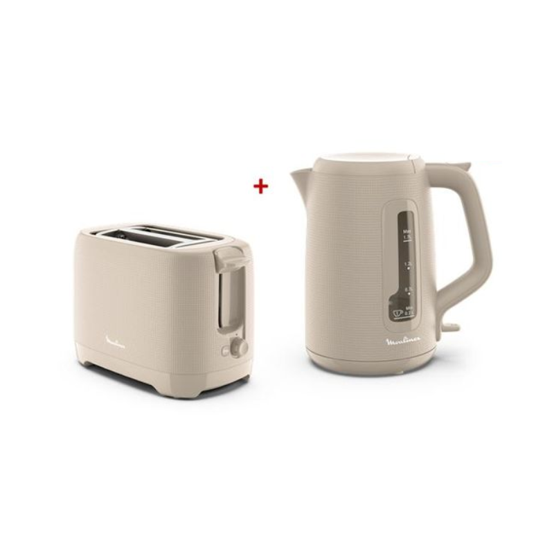 Set Bouilloire1,7L 2400W + Grille-pain 2 Fentes XL 850W