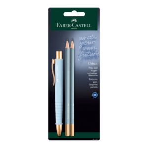 Ensemble Urban Poly Ball - 1 Stylo + 2 Crayons - Bleu