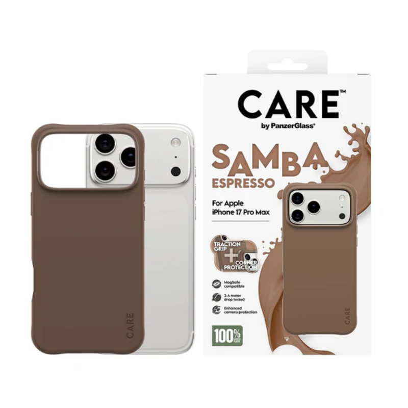 Coque Care Samba Espresso avec Magsafe pour iPhone 17 Pro Max