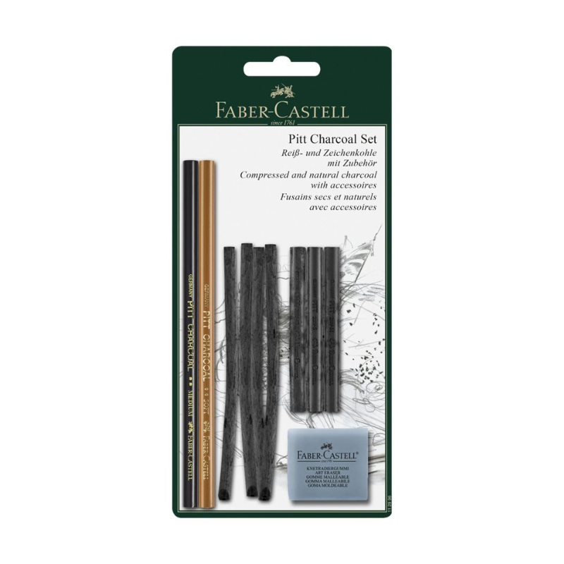 Set de fusains Pitt Charcoal - 10 pièces