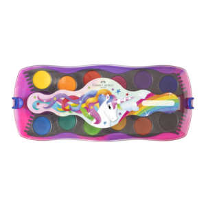 Boîte de peinture aquarelle Connector Unicorn 12 couleurs + 1 tube de peinture