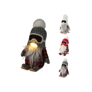 Nain de jardin avec chapeau et LED